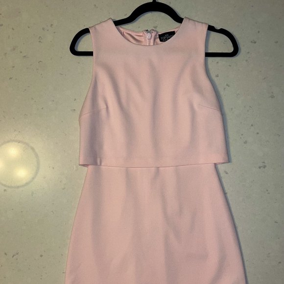 Topshop Baby Pink Mini Dress - Picture 1 of 3